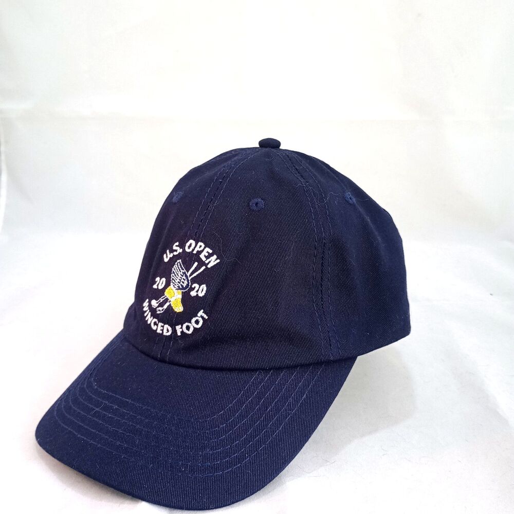 USGA Golf U.S. Open 2020 Strapback Hat Black Winged Foot Adjustable Cap 6 Panel